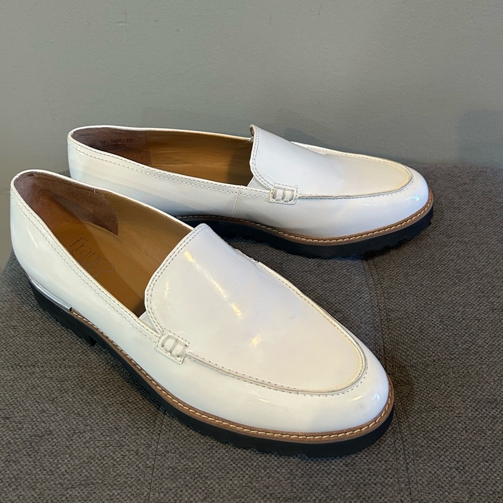 Franco Sarto White Patent Leather Loafers Women’s Size 8 - Picture 4 of 8